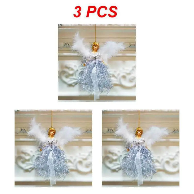 1/3/6pcs Christmas Angel Pendant Hanging Angels Christmas Tree Ornaments