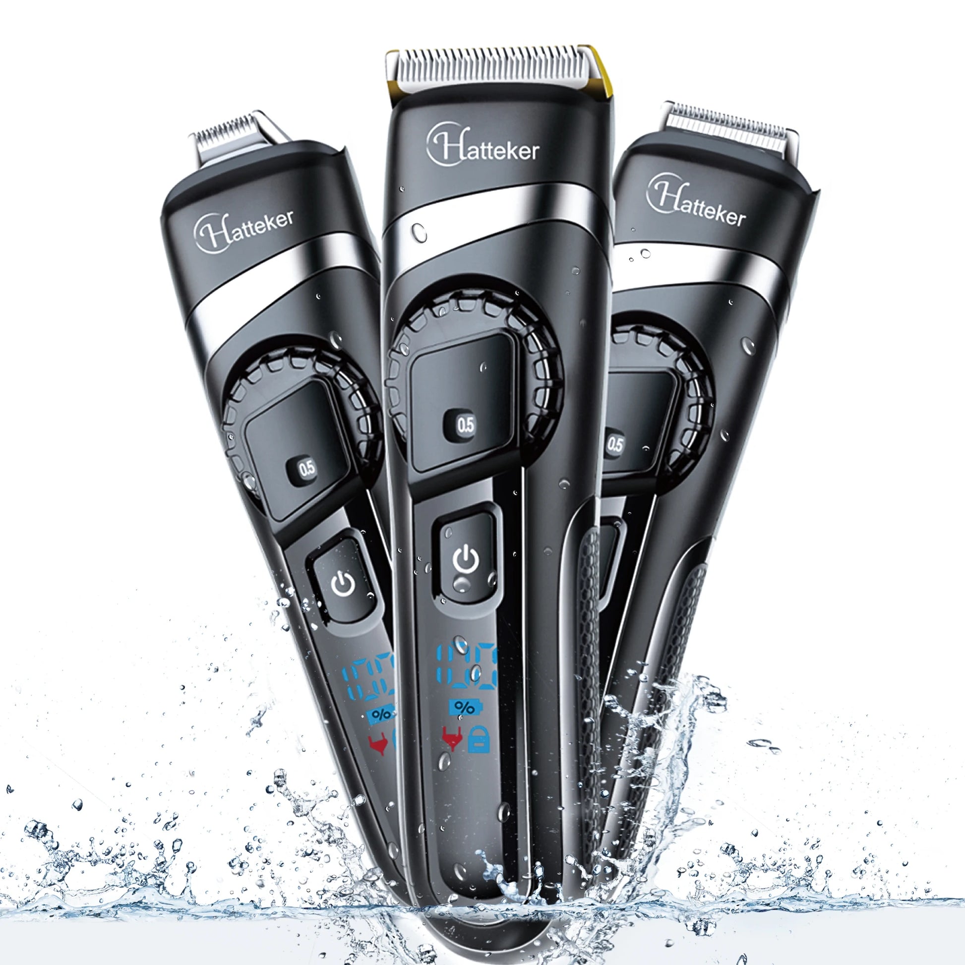 HATTEKER Professional Hair Trimmer USB Fast Charging Men