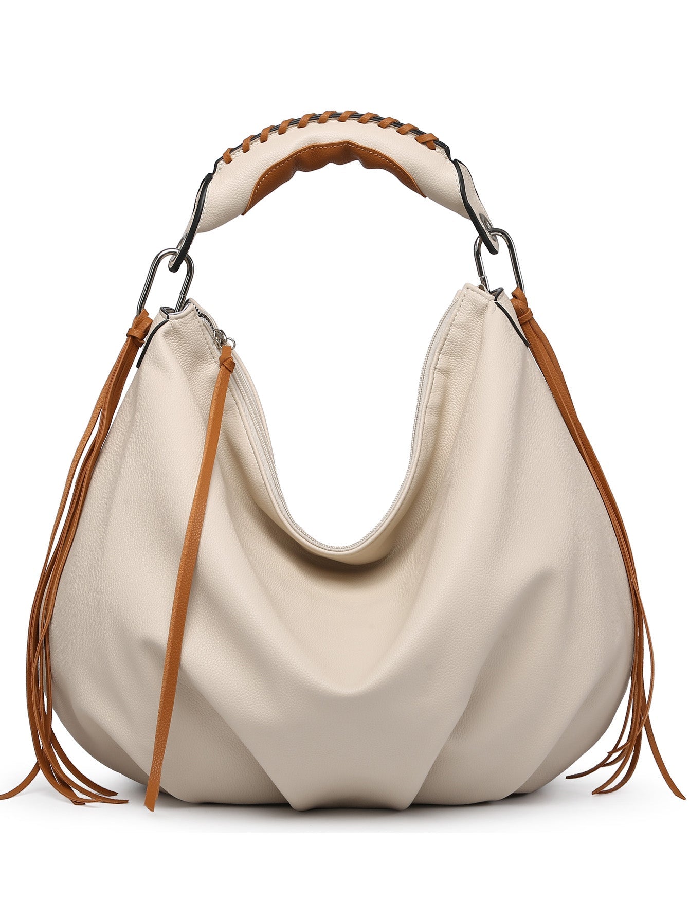 Women Hobo Bag Contrast Handle MT1139-3 BE