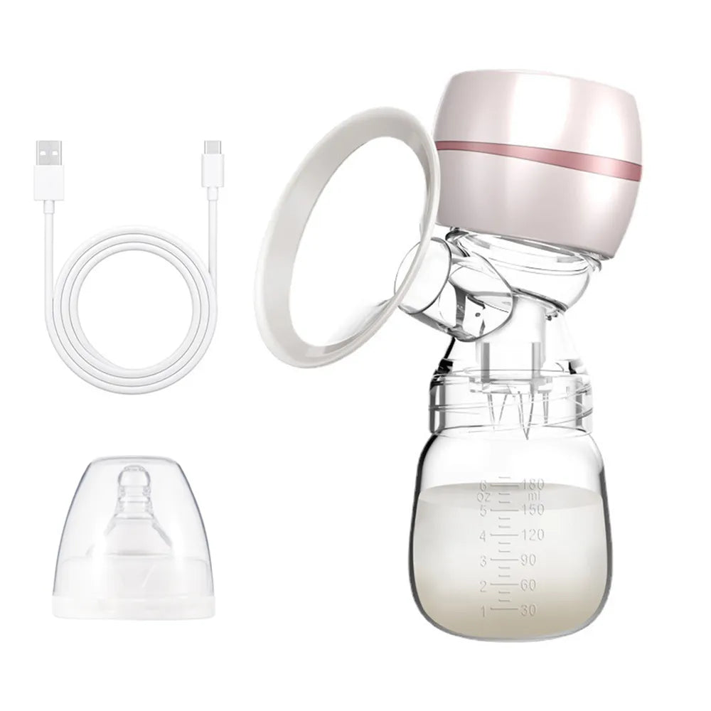 Portable Electric Breast Pump Breast Pump With LED Screen 180ml Milk Bottle