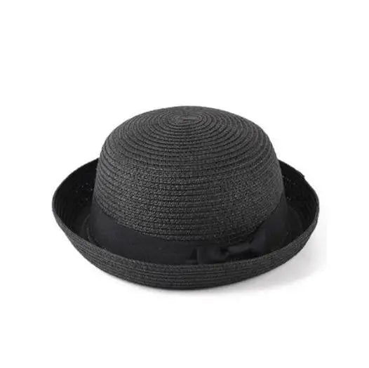 COKK Panama Hat Simple Summer Beach Hat Female Casual Girls