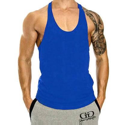 Summer Cotton Sleeveless Shirts Men Tank Top Bodybuilding Shirt Vest