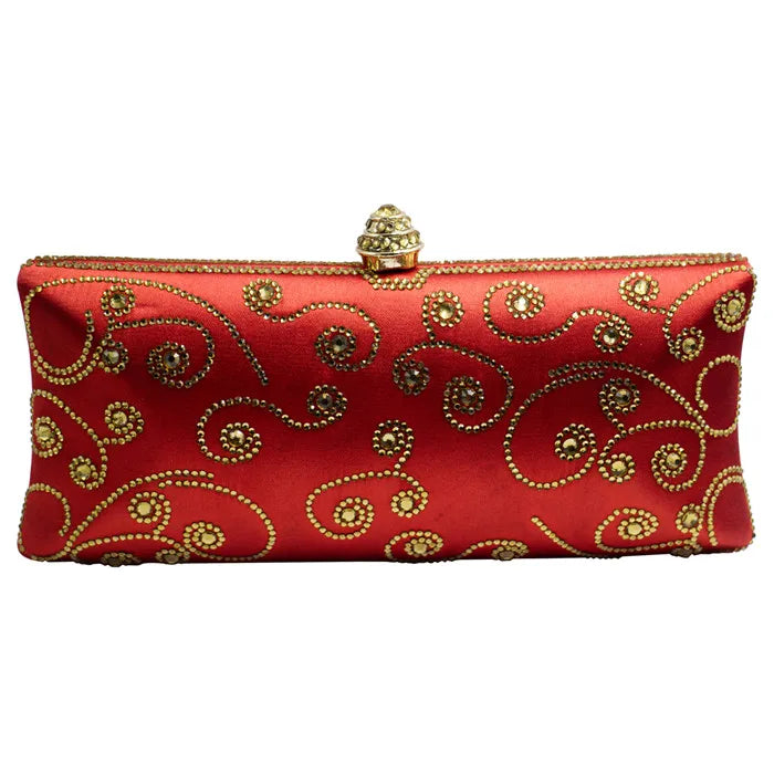 Italian Red Clutch Wallet Purse Evening Clutch Bags for Womens Party