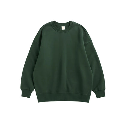 Alt Basic Plain Fleece Crewneck Sweatshirt Men Oversized Pullovers 168W