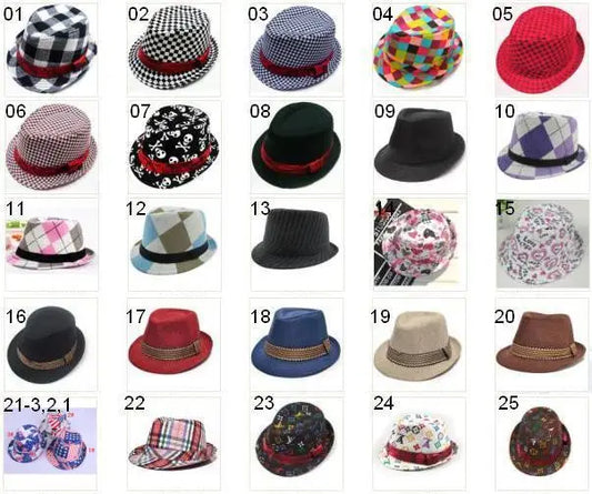 2022 Retail Solid Fashion Boys Fedora Top Hats for Kids Fedoras Baby Cap Dicer