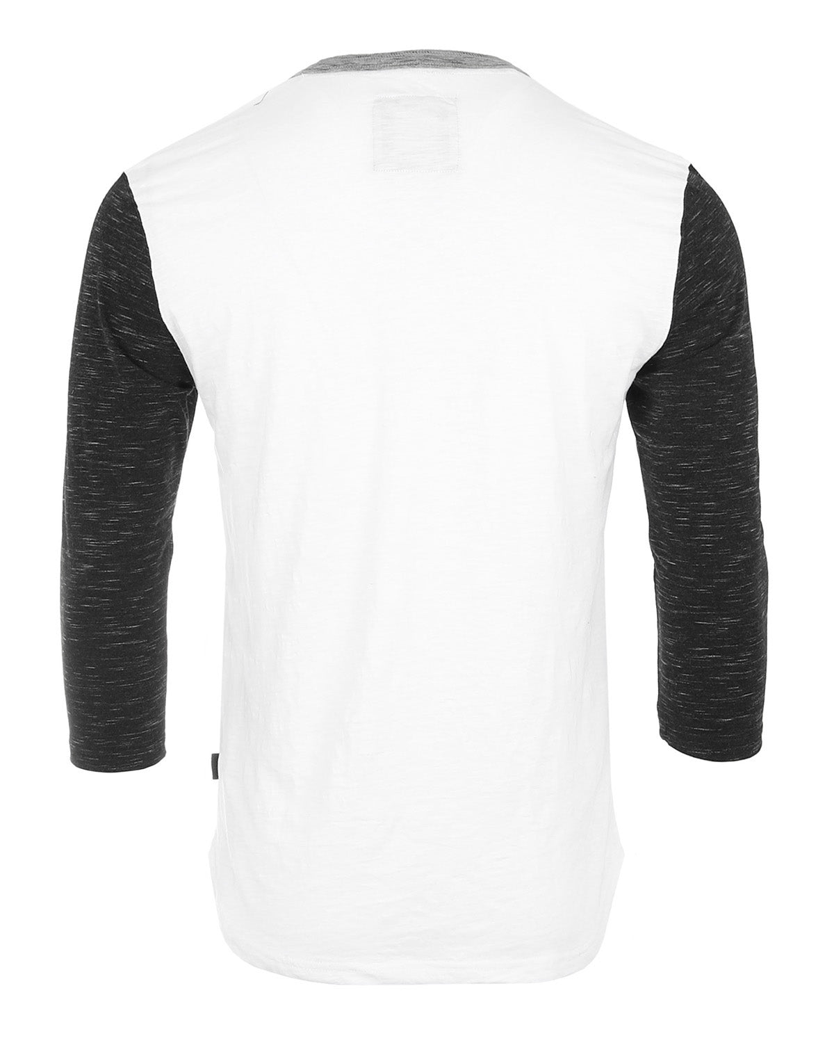 ZIMEGO Men's 3/4 Sleeve Black & White Baseball Henley – Casual Athletic Button