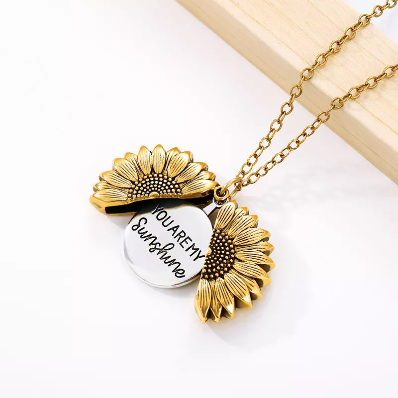 You Are My Sunshine Necklaces for Women Gold Color Necklace Pendant Jewelry