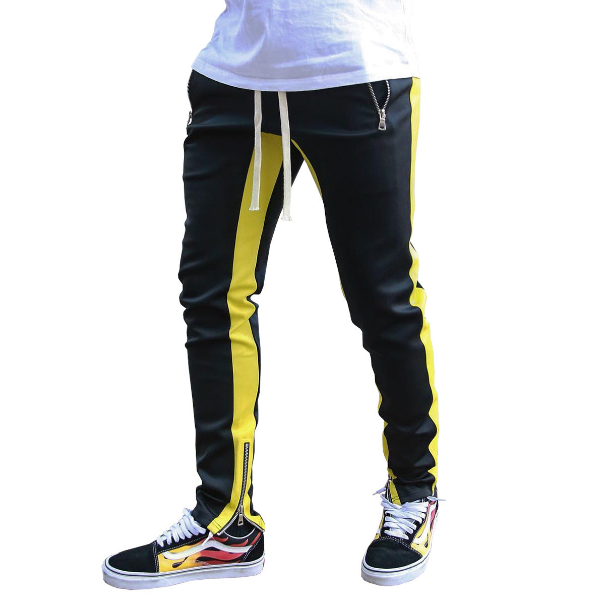 New Custom Logo Blank Joggers With Side Zipper