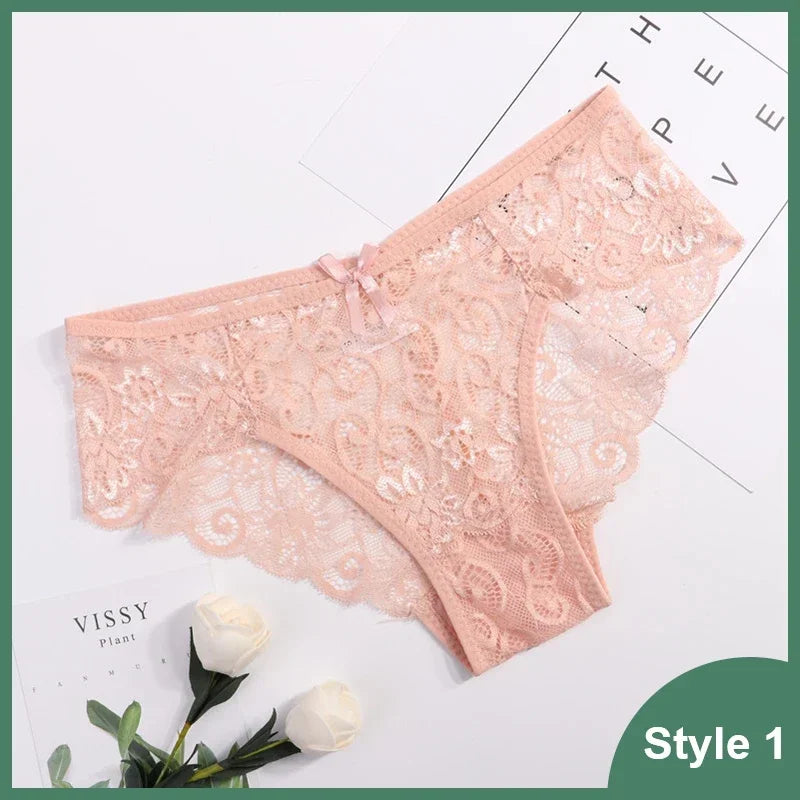 Plus Size S/Xl Fashion High Quality Transparent Women's Panties Lace Soft