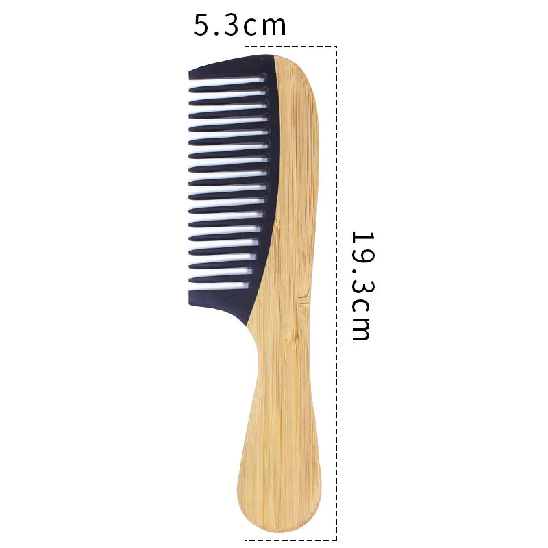 Hot Sale Natural Bamboo Wooden Tail Hair Combs Anti-Static Hairs Care Healthy