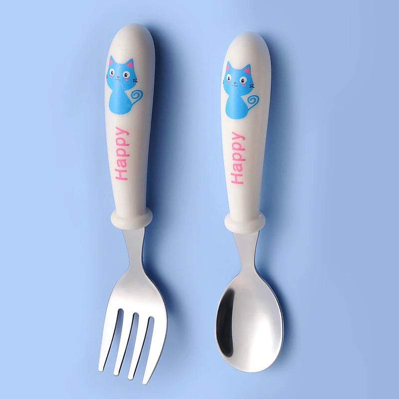 Baby Gadgets Tableware Set Children Utensil Stainless Steel Toddler Dinnerware