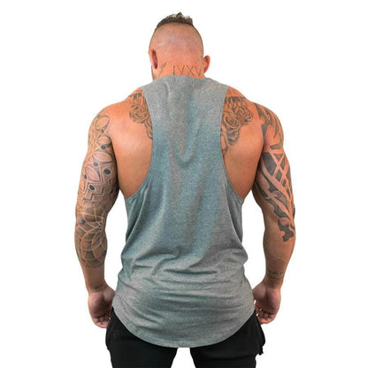 Gym Warriors Fashion Cotton Sleeveless Shirts Tank Top Men Fitness Shirt Mens