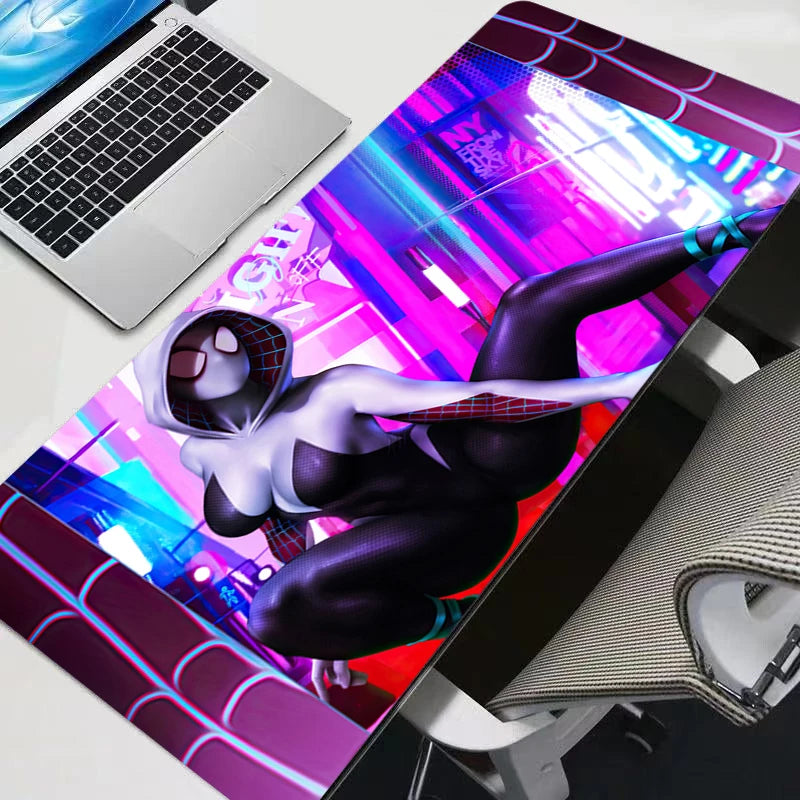 Marvel Sexy Girl Anime Mouse Pad Computer Spider-Man Gwen Gamer Mousepad Laptop