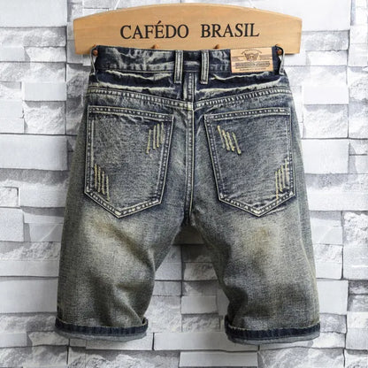 Factory Price Classic Jeans Pants for Mens Short Patchedjeans New Fashion