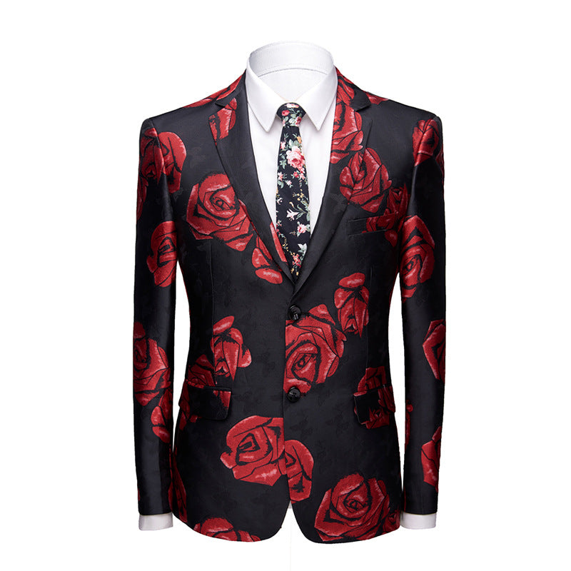 Hot Sale Plus Size Embroidered 2 Pieces  Men'S Suits & Blazer