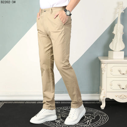 2022 Wholesale Custom Slim Fit Baggy Trousers Men's Pants Men Khaki Chino Pants