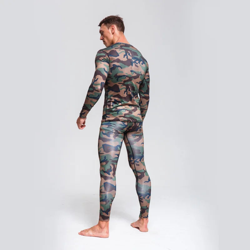 Camouflage Suit  Men's Thermal Underwear Quick-Drying Sportswear  Long Johns