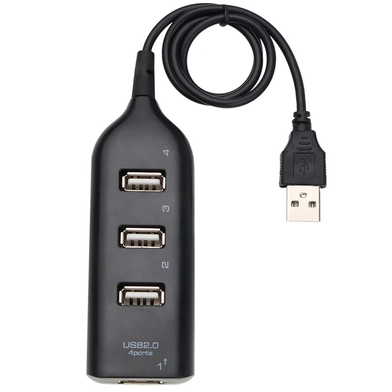 Hi-Speed Hub Adapter USB Hub Mini USB 2.0 4-Port Splitter for PC Laptop