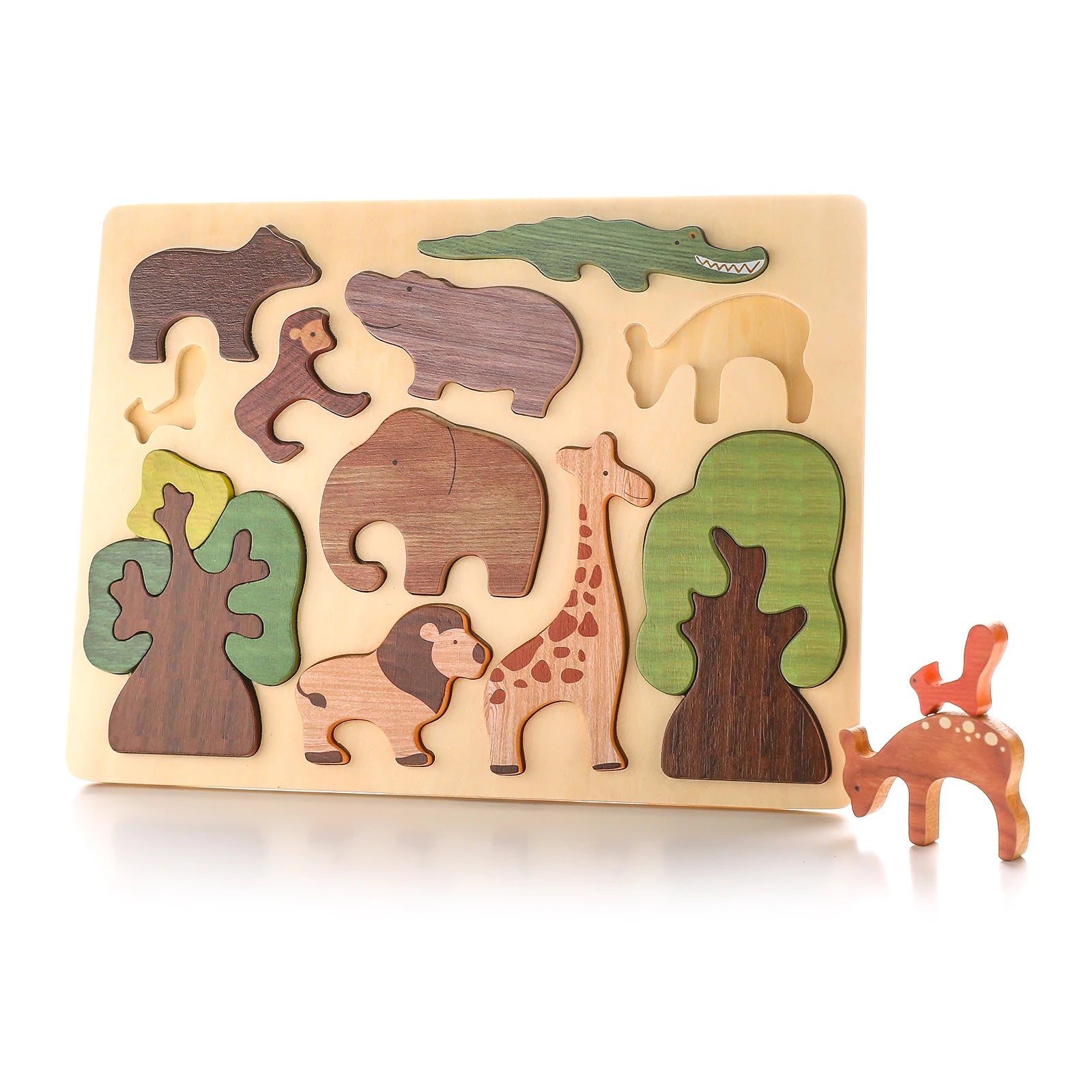 Wooden Educational 3D Puzzle for Children Cartoon Animal