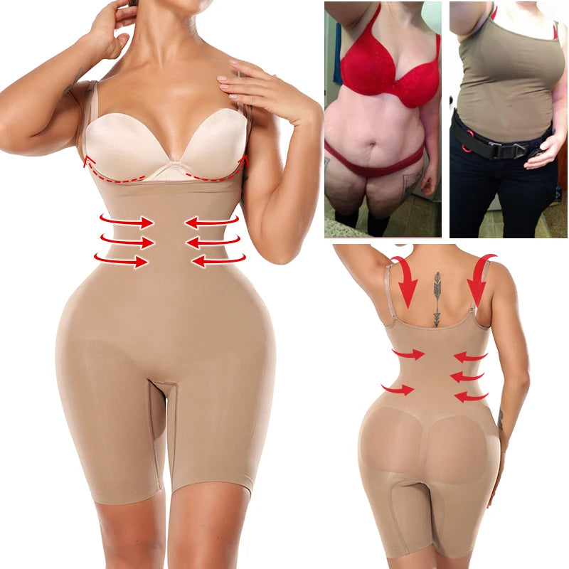 Women Waist Trainer Full Body Shapewear Tummy Control Butt Lifter Body Shaper