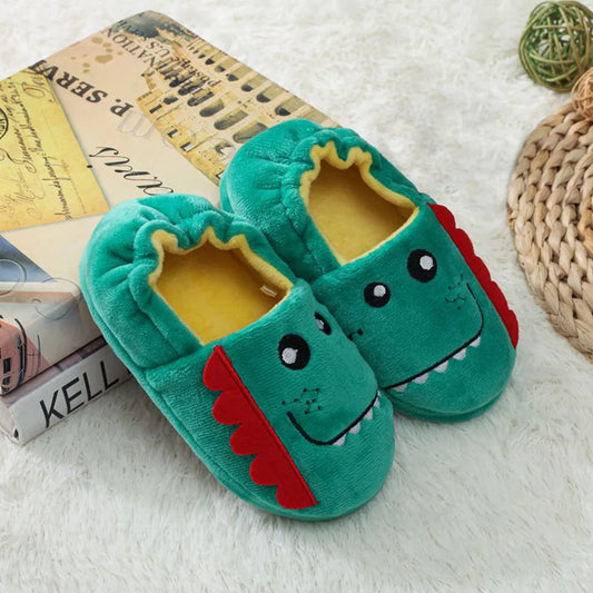 Toddler Infant Furry Slipper Kids Baby Warm Shoes Boys Girls Cartoon Soft-Soled