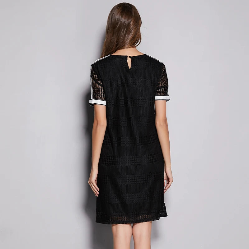 TAOYIZHUAI Summer New Arrival  Black Loose Straight Above Knee