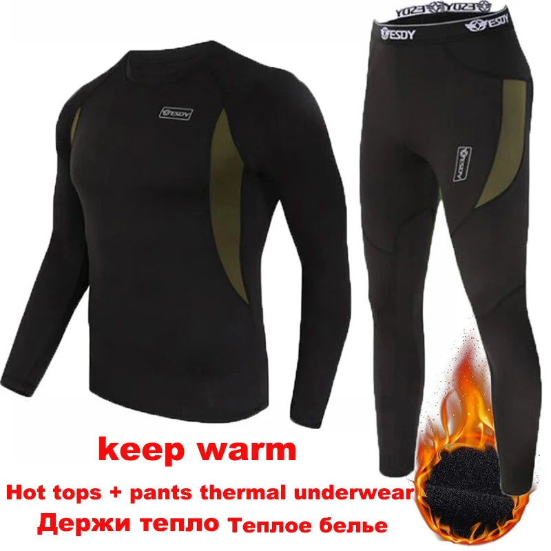 Seamless Tight Tactical Thermal Underwear Men Outdoor Sport