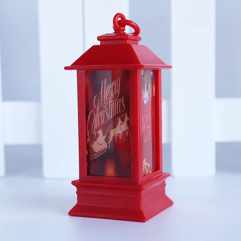 Santa Claus Snowman Lantern Light Merry Christmas Decor for Home Christmas Tree