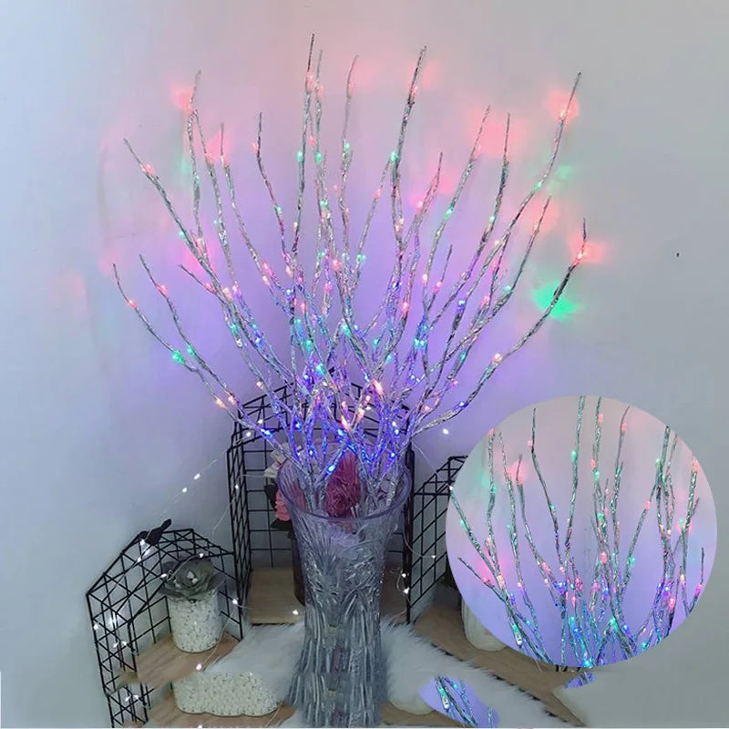 20 Light Tree Branch Light String New Year Decorations for Home New Year