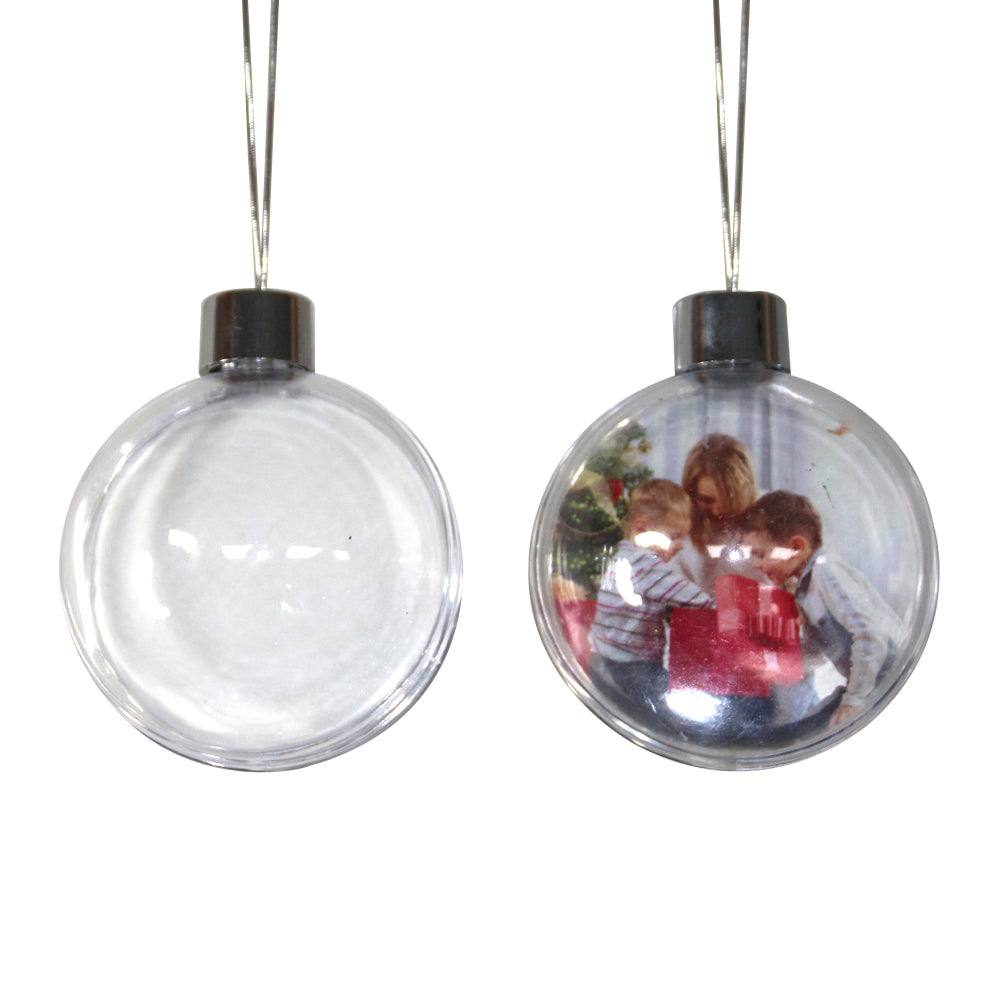 Prosub Christmas Ball Sublimation Blank Christmas Ornament Transparent Ball