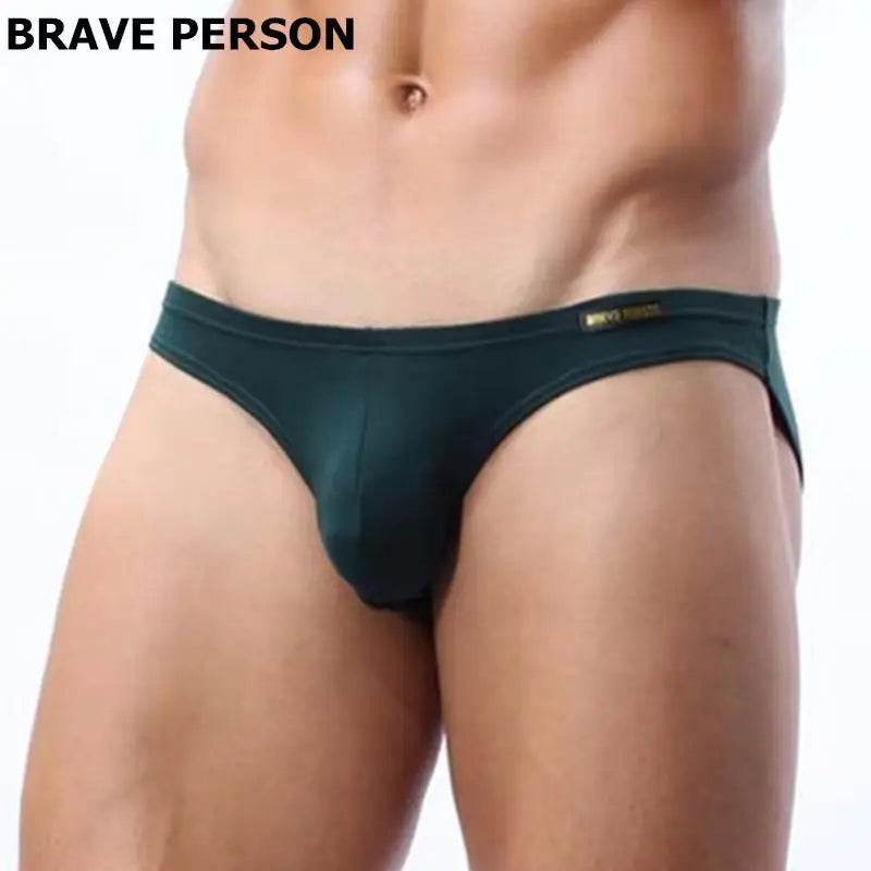 BRAVE PERSON Mens Sexy Modal Underwear Briefs Men Low Rise U Convex Pouch Brief