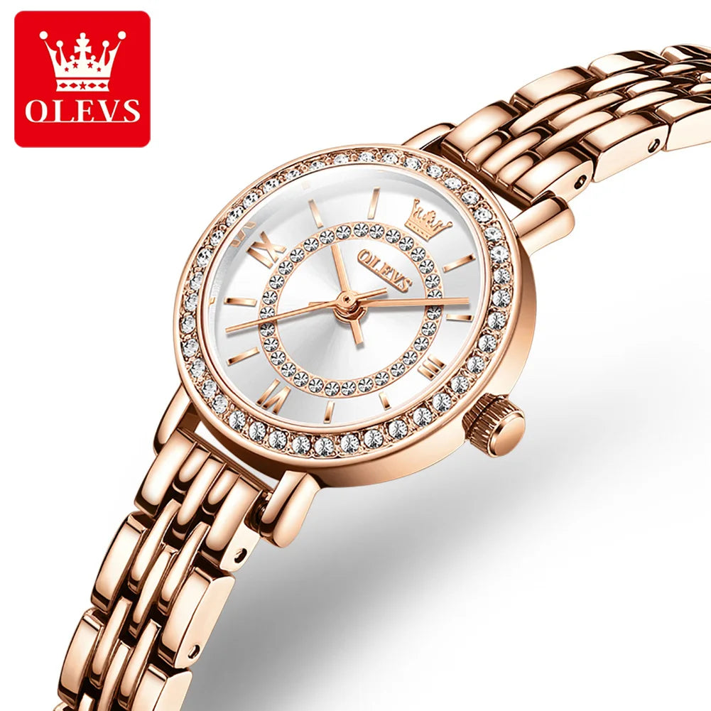 OLEVS Quartz Watches for Women Top Brand Waterproof Stainless Steel Watches