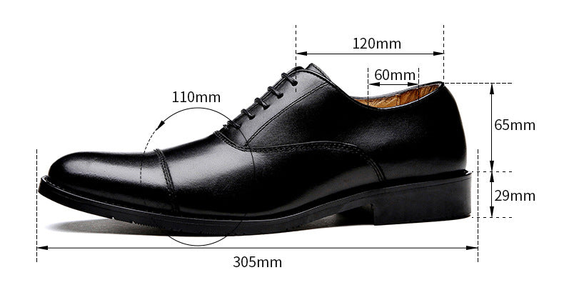 Dropshipping Big Size Genuine Leather Dress Shoes for Men Trendy Mens Office