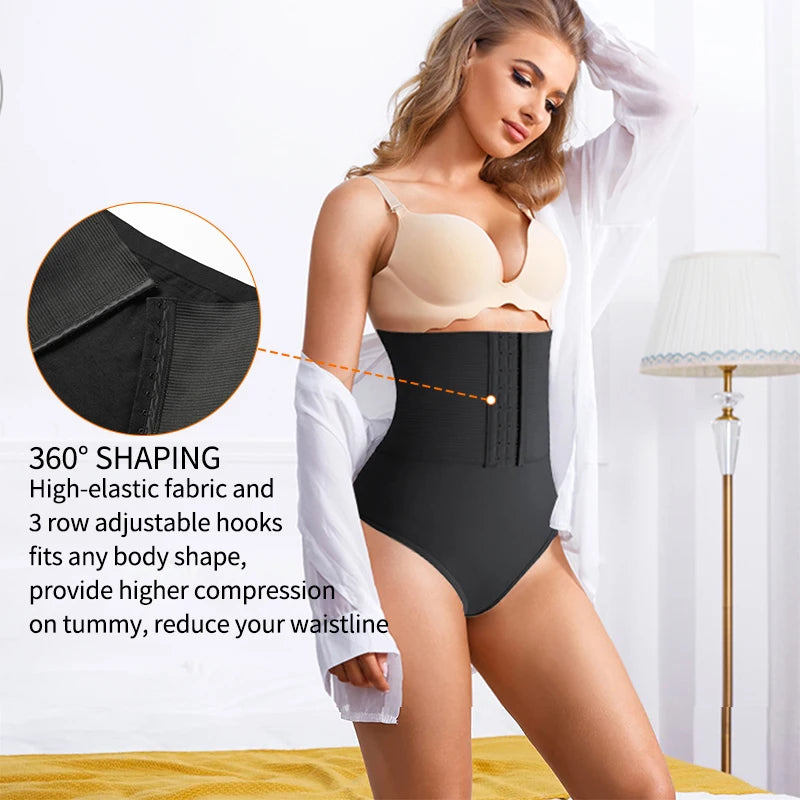 Women Waist Cincher Girdle Tummy Control Thong Panties Slimmer High Waist Body