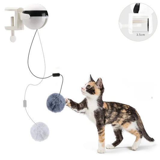 Funny Electric Cat Toy Lifting Ball Cats Teaser Toy Electric Flutter Rotating