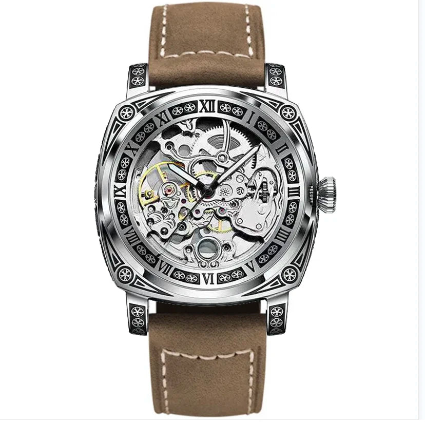 Authentic Brand Carved Watches Fully Automatic Men Watches