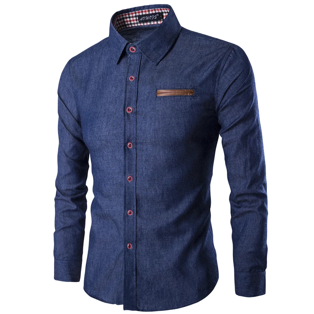 Long Sleeve Denim Shirt Men Spring Summer Casual Basic Shirts Pockets