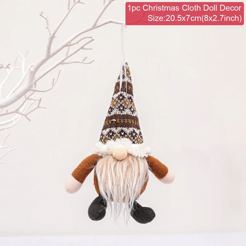 QIFU Christmas Doll Ornaments 2024 Merry Christams Decor for Home Cristmas Decor