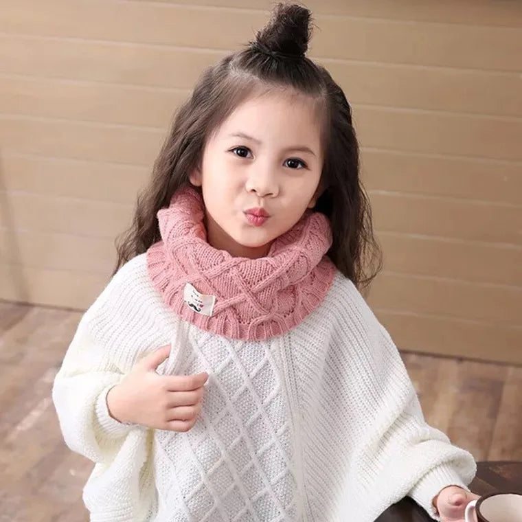 Autumn and Winter Children Warm Neck Baby Cute High-Grade Knitting