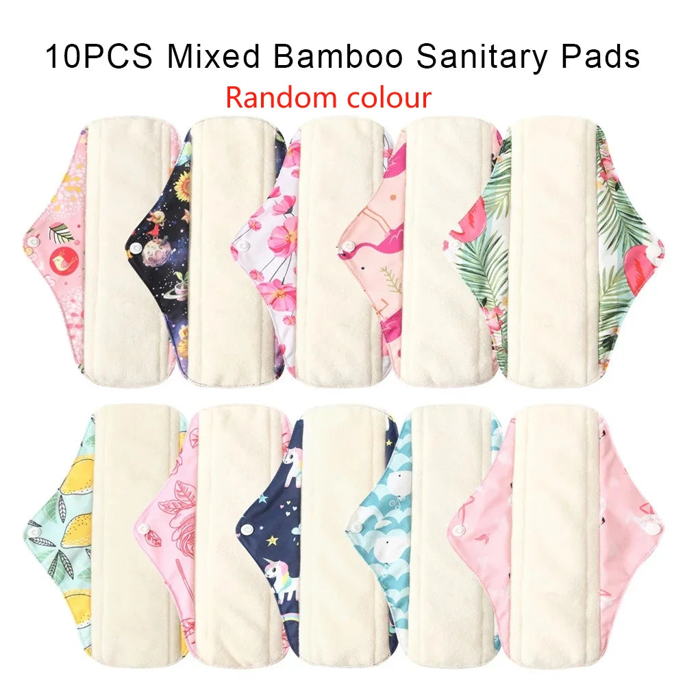 10pcs Reusable Washable Sanitary Pads Toallas Sanitaria Cloth Pad Character