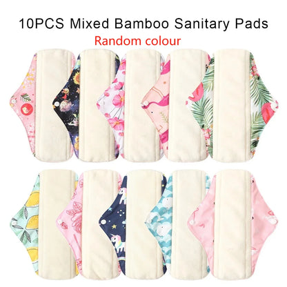 10pcs Reusable Washable Sanitary Pads Toallas Sanitaria Cloth Pad Character