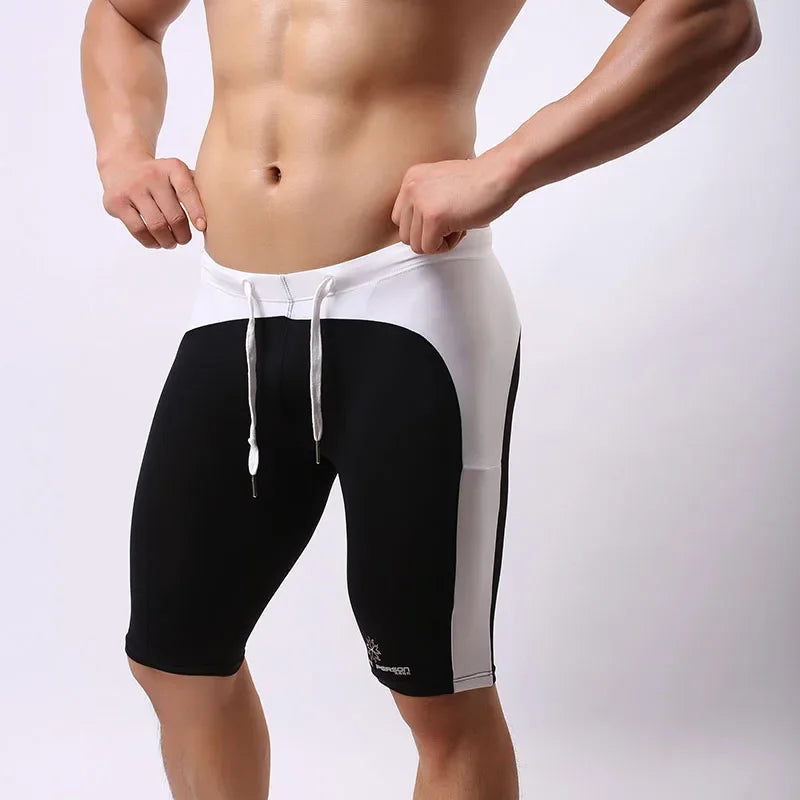 Men Swimwear Swimming Shorts Long Trunks Men's Swimsuit Swim Long Boxers