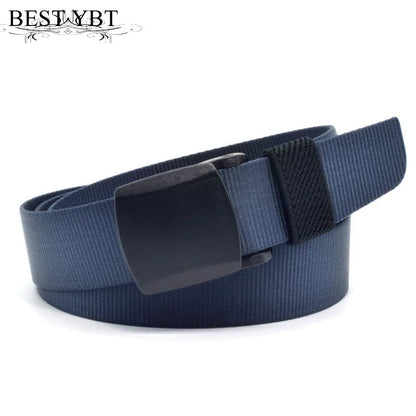 Best YBT Canvas Belt Plastic Smooth Buckle Belt Boys Teenagers Anti Allergy