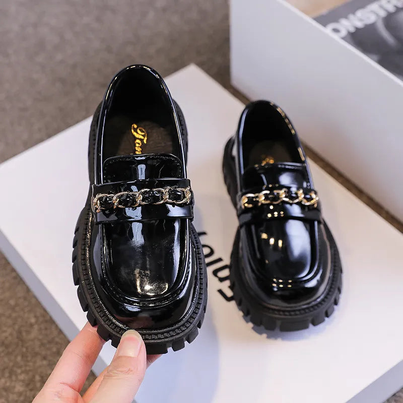 Baby Girl Shoes Autumn Black Loafers Princess Shoes Baby Boys