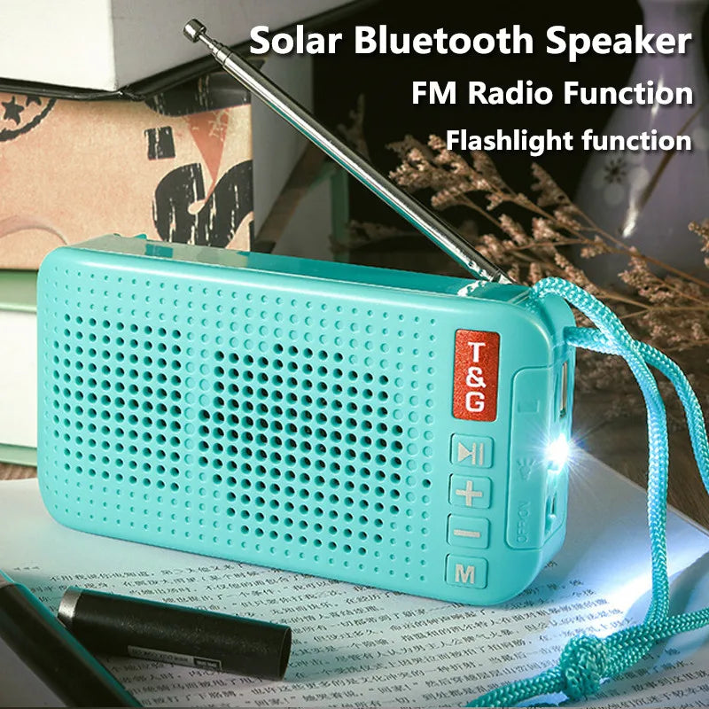 T&G TG184 Solar Bluetooth Speaker Portable Loudspeaker Wireless Outdoor