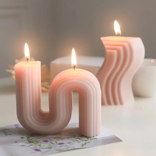 Home Decor Candel S Shape Decorative Aromatic  Romantic Candle for New Year