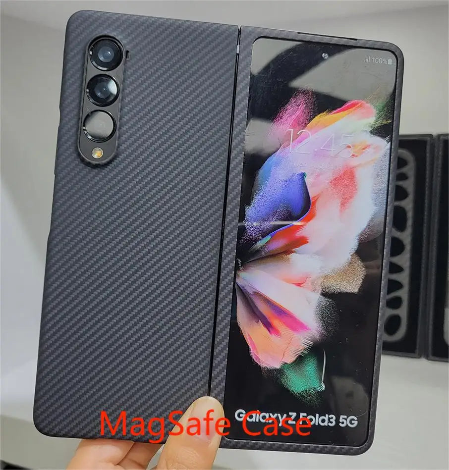 YTF-Carbon 600D Carbon Fiber Phone Case for Samsung Galaxy Z Fold 4 Case