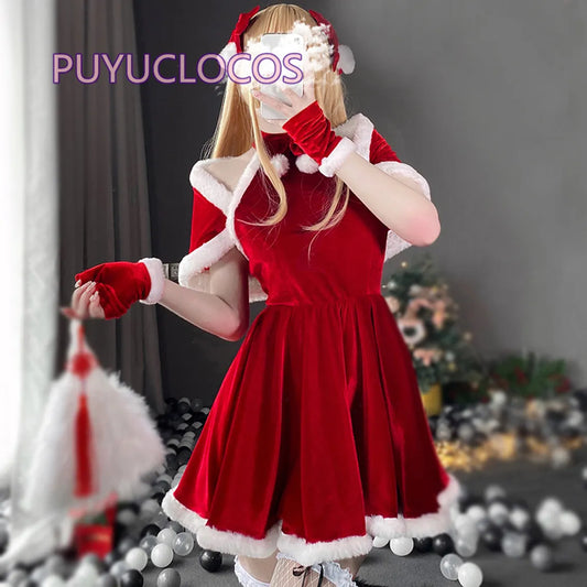 Women Christmas Xmas Sexy Lady Santa Claus Cosplay Costume Lingerie Winter