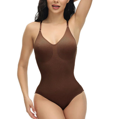 New Women v Neck Spaghetti Strap Bodysuits With Padded Body