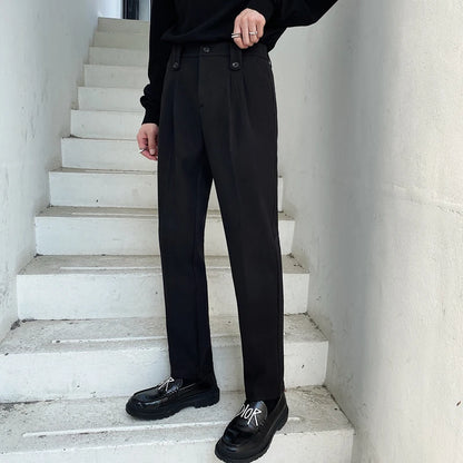 Autumn Winter Woolen Business Dress Pants